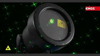 Laserový dekorativní projektor EMOS ZY2191 – zelené hvězdičky - YouTube
