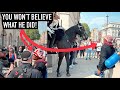 Man disgusts royal guard  police speechless when he did this  horse guards royal guard london