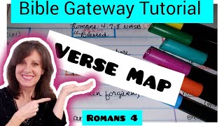 Verse Map Romans 4:7-8 Bible Gateway Tutorial on Translations #biblestudy #versemap #biblereview