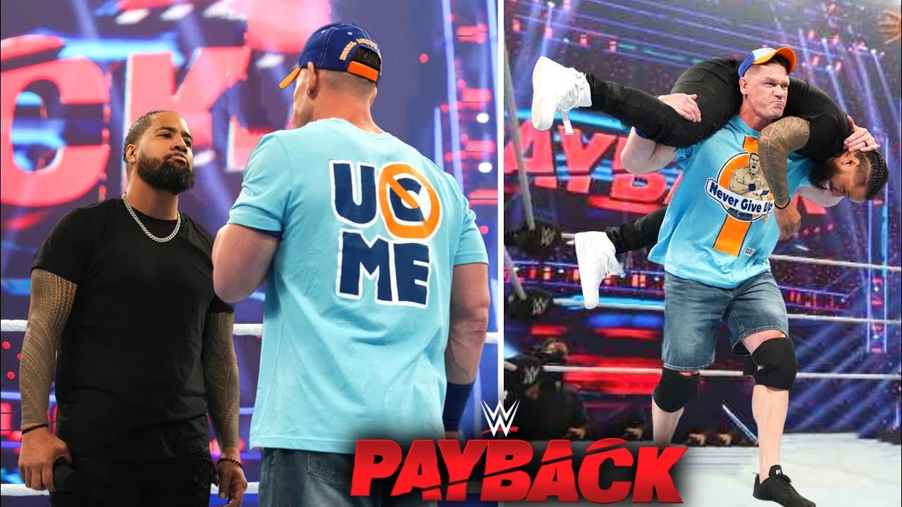 JOHN CENA Vs JIMMY USO Match PAYBACK 2023 | JOHN CENA Host Payback 2023