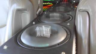 Woofer flex! 4 DC Audio XL 10's on 10k of DC power