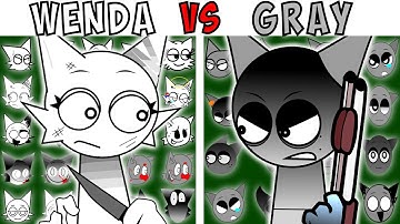 ALL WENDA VS GRAY TEST | FNF Character Test | Gameplay VS Playground
