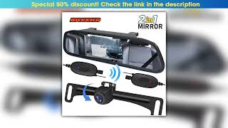 Hot Picks Car Mirror 2 in 1 Inside Rear View Backup Camera for Reversing and Parking with Wireless•