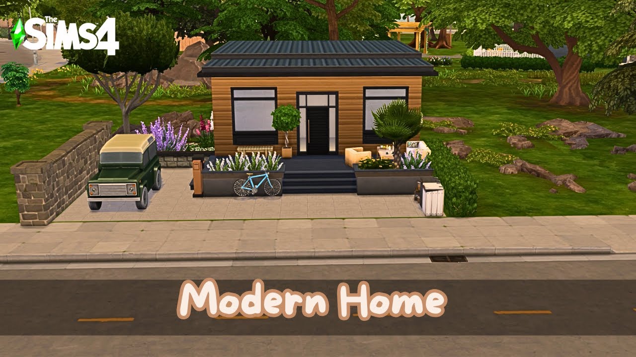 Sims 4 | Speed build Modern house (no CC) - YouTube