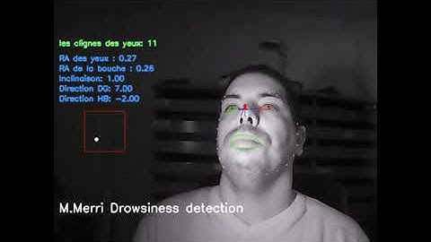 Realtime  Driver Drowsiness and yawning Detection with OpenCV Version 1 beta night test