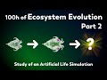 The result of 100h of evolution study of natural selection in an ecosystem simulator part 2