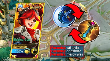 LAYLA NEW ONESHOT BUILD!!🔥 NEW BROKEN FIRST ITEM FOR EARLY TO LATE GAME DAMAGE HACK! - MLBB