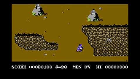 Commodore 64 COMMANDO ARCADE original NOSTALGIA Release standalone footage