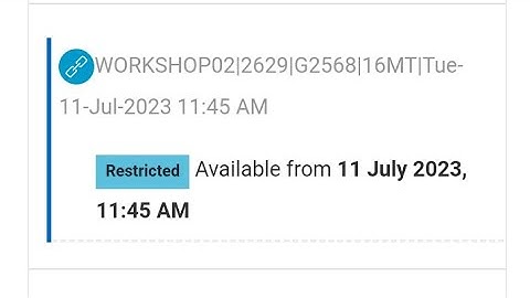 AIOU online Workshop Restricted | Restricted Option on AIOU LMS Portal | Restricted Option on AIOU