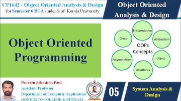 LECTURE 5 – OOAD –OBJECT ORIENTED PROGRAMMING - BCA SEM 6