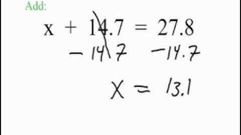 Decimal One Step Equation add and subtract