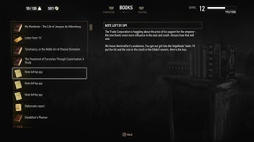 BOOKS: Note left by spy [2] (Witcher 3 In-Game Lore Read Aloud)