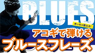 アコギで弾けるブルースフレーズと基本コードスケールポジション。１人ブルースにも使えます。【ギターレッスン】