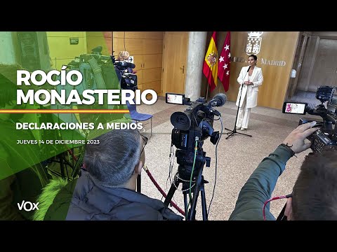 14.12 I Rueda de prensa ROCÍO MONASTERIO. Pleno Asamblea de Madrid