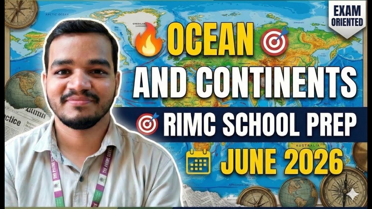 RIMC June 2026 | OCEAN AND CONTINENTS | MCQS | Complete Geography GK Class
