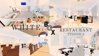 WHITE BOX RESTAURANT //simple yet aesthetically pleasing// (SPEEDBUILD) | ROBLOX Restaurant Tycoon 2