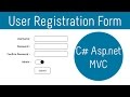 Asp.Net Mvc : User Registration Form Using Entity FrameWork And Sql Server