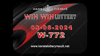 Kerala Lottery Result; 03.06.2024 Win Win Lottery Results Today W-772