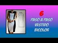 Vestido bicolor