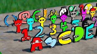 All Stedy Cars Vs Alphabet Lore Walls
