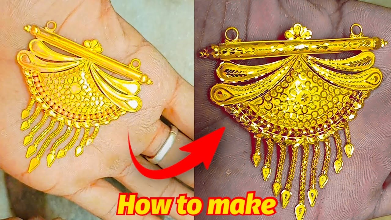 22k Gold Pendant Making How To Make A Gold Pendant Gold Jewellery 22k-gold-pendant-making-how-to-make-a-gold-pendant-gold-jewellery