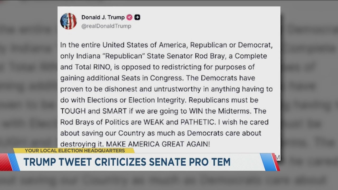 Trump calls out Rod Bray over redistricting woes