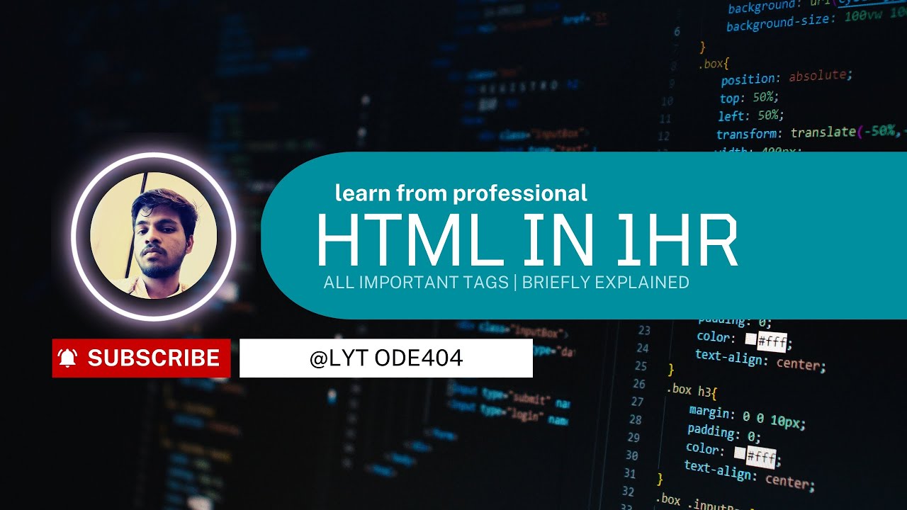 Ultimate html course | in one hour - YouTube