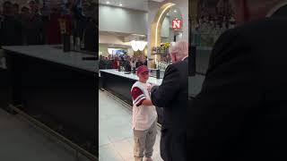 Donald Trump Hands Out Presidential Challenge Coin to Young NFL Fan