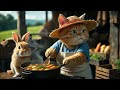 sweet mama cat and rabbit emotional story #catcookingfood #cat #cutecat #funny