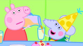 Peppa Pig Helps Out at Edmond Elephant's Birthday Party | Peppa  Family Kids Cartoon