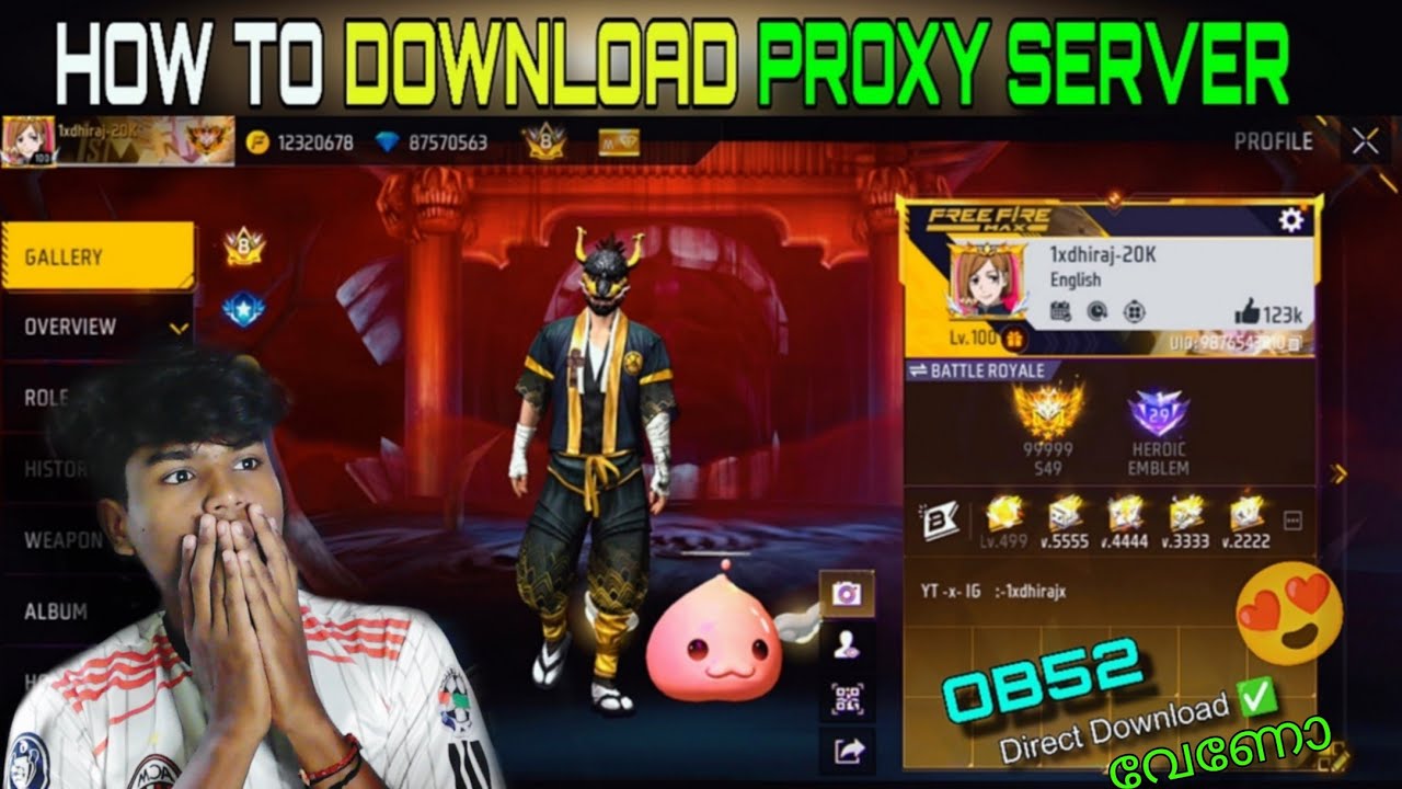 എങ്ങനെ Proxy Server DOWNLOAD cheyam 💀📈 OB52 UPDATE✨Gift 🎁 Diamond SPINING ALL💥FREE FIRE MALAYALAM 🗣️