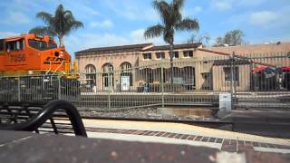 BNSF Stack Trains Meet at Fullerton