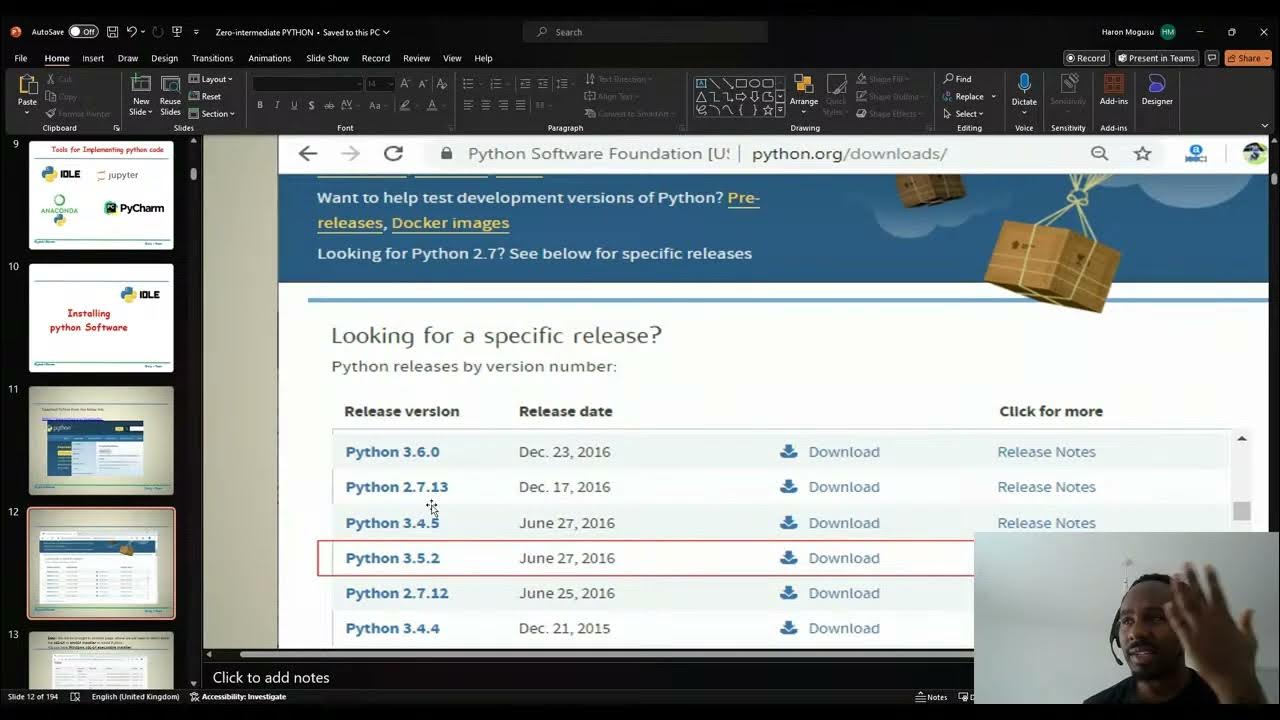 Copy of Python class - Prerequisite - YouTube