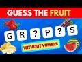 Guess the fruits without vowels🥝🍇🍎🍒🍐 #quiz #challenge #fruitquiz #fruits #vowels