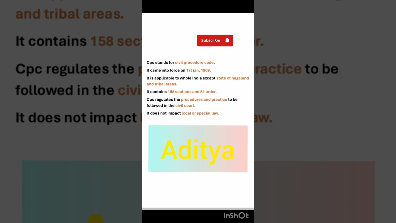 CPC 1908 | lecture series in short by 