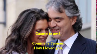 Andrea Bocelli - Antonio Prieto - Las Hojas Muertas- Spanish Lyrics English French Translations