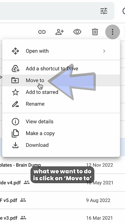 How to Move Files into Google Drive Folders