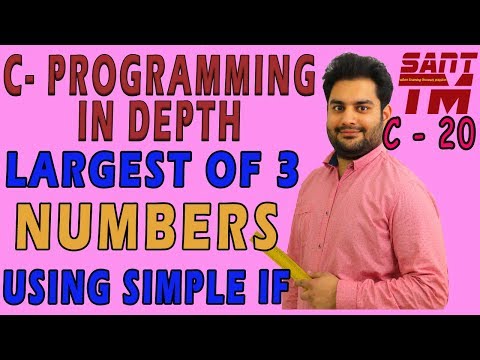 Largest of three numbers using simple if statement in c programming language.