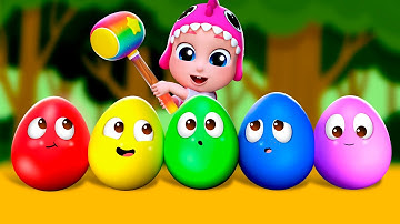 Colorful Easter Eggs Song 🥚 + More | Learn Numbers and Colors | Bubbleee - Sing Along & Learn 🎶