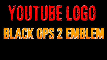 YOUTUBE LOGO IN BLACK OPS 2 - AMAZING EMBLEM