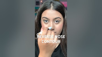 Reverse nose contour 😱 | #contourhack #makeuphack #beautyhacks #makeup #contouring #nosecontour