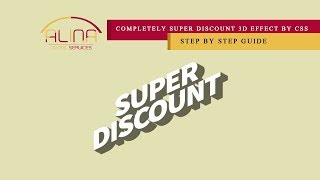 Completely 3D Text Effect by CSS3 - Super Discount 3D Text - [ Part 1]