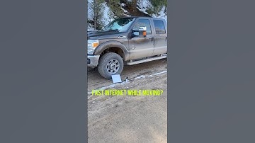 Testing Starlink Mini inside a moving F-350 #starlink #starlinkmini #shorts