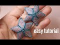 گوشواره ستاره  با منجوق  فانتزی و زیبا  Beaded Star Earring /Beading tutorials