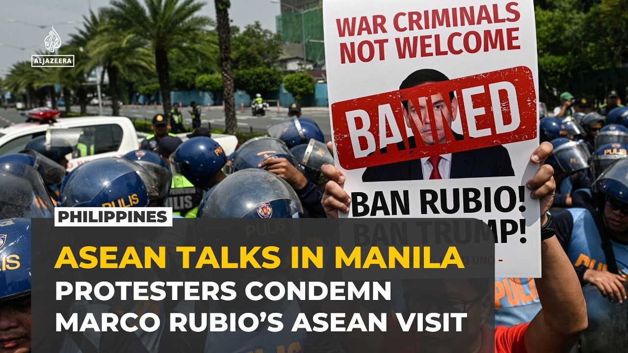 ‘War criminals not welcome’: Protesters rally in Manila amid Rubio’s ASEAN visit