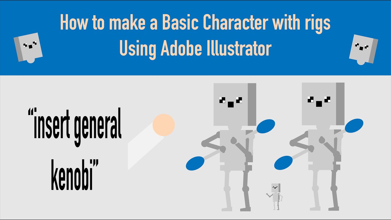 How to make a Basic Character with rigs | Tutorial | Adobe Illustrator ...