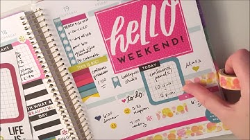 Recollections Rewind Plan with Me // GIANT Stickers from Big Happy Planner Sticker Book