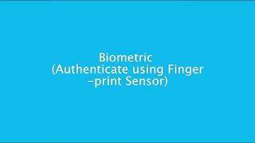 How to use Biometric API | Finger-print sensor in Android