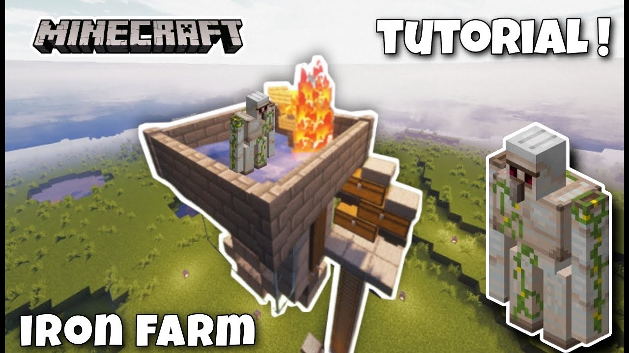 Minecraft easy iron farm tutorial ⚒️ java/pe YouTube