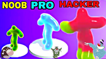 NOOB Pro Vs hacker / BLOB  RUNNER 3D / OGGY and JACK in Hindi